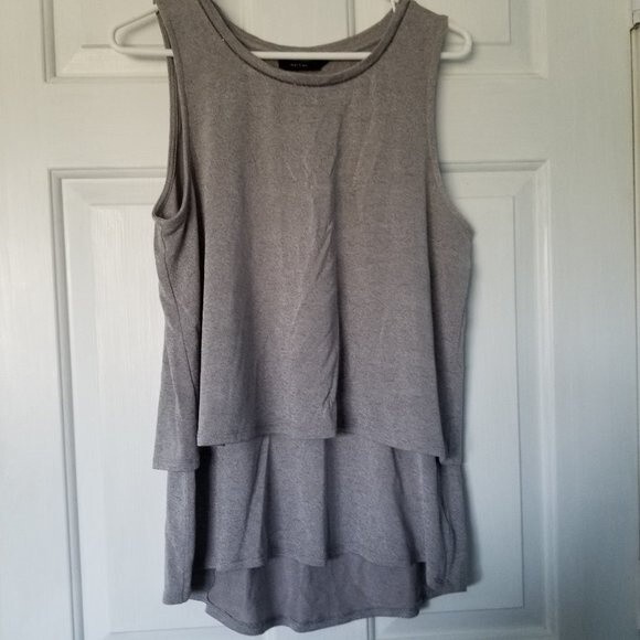 Apt. 9 Women's Blouse Size Medium Sleeveless Gray Layered - Picture 8 of 8
